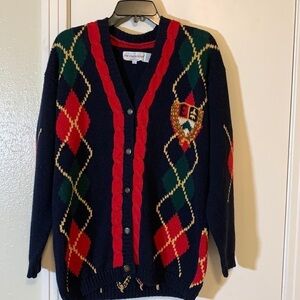 The Eagles Eye 90’s Argyle Sweater Cardigan, L